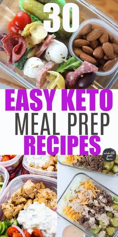 easy keto meal preps with the title overlay