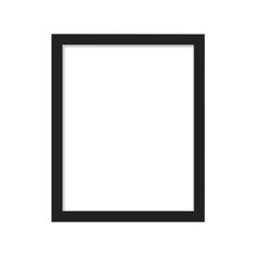 an empty black frame on a white background