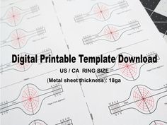 a sheet of paper with the words digital printable templates on it and an image of