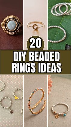 20 diy beaded rings ideas that are easy to make and great for beginners