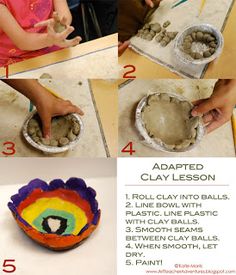 instructions to make clay flower pots for kids