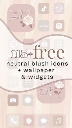 blush pink app icon design, app icon covers, app covers, ios icons, free app icon pack Wallpaper Backgrounds Neutral Aesthetic, Ipad App Icons Aesthetic Free, Ipad Aesthetic Quotes, Iphone Phone Screen Ideas, Free Widget Apps Ipad, Simple Ipad Homescreen Layout, Girly Widget Aesthetic, Blush Pink Wallpaper Iphone, Ipad Aesthetic Lockscreen