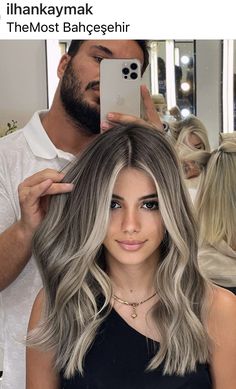 Ashy Bronde Balayage, Ash Blonde Hair With Highlights, Ash Blonde Hair Balayage, Balayage Blond, Ash Blonde Hair Colour, Blonde Hair Transformations, Dark Roots Blonde Hair, Ash Blonde Balayage, Hair Color Underneath