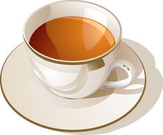 a cup of tea is sitting on a saucer