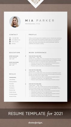 a professional resume template for the new year, it is ready to be used as a cover