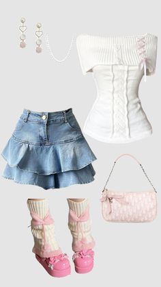 Pink Preppy, Cute Nike Outfits, Dressy Casual Outfits, Shein Outfits, Everyday Fashion Outfits, Kawaii Fashion Outfits, Mode Inspo, Fashion Design Clothes