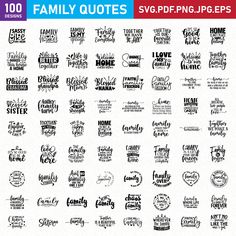 100 family quotes svg files