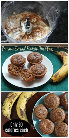 banana bread protein muffins, only 60 calories each and the recipe for them