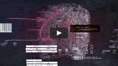 an image of a fingerprint on a black background with red and white lines in the middle