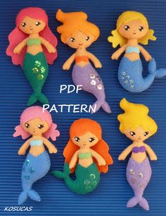 the little mermaid dolls are all different colors