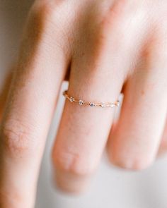 Petite Diamond Distance band in 14k yellow gold Back in stock at melaniecasey.com Diamond Distance Band, Tas Lv, Jewerly Bracelets, Pretty Ring, Cute Rings, Diy Schmuck, Girly Jewelry, Back In Stock, Jewelry Inspo