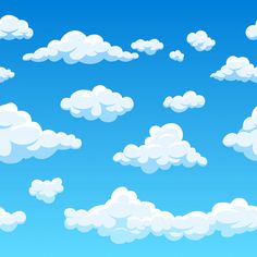 a set of clouds in the blue sky stock photo - 958972