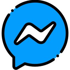 a blue speech bubble with an arrow in it