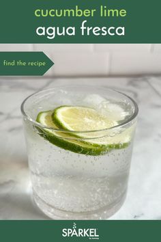 Cool off on a hot summer day with this refreshing mocktail. Our cucumber lime agua fresca is made with fresh sliced cucumbers and limes. Cucumber Lime Agua Fresca, Lime Agua Fresca, Refreshing Mocktail