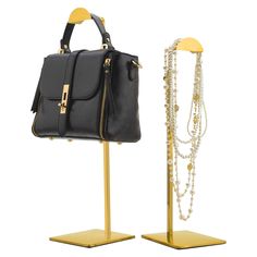 PRICES MAY VARY. 【Multifunctional Metal Display Stand】Cliselda gold stand set contains two packs. They are suitable for excellent display of purses,handbag, jewelry,necklaces, wigs, scarf and other various fashion accessories. 【Wide Application】These standing handbag racks with a smooth gold finish looks simple in design but super stylish. It can be used for personal bag and jewellery displays or for commercial displays in boutiques, clothing shops, bag shop displays, jewellery shops etc. Bring Gold Bags With Gold-tone Hardware As Gift, Gold Bags With Gold-tone Hardware For Gifts, Purses Handbag, Purse Display, Handbag Display, Jewellery Displays, Jewellery Shops, Shop Displays, Jewelry Rack