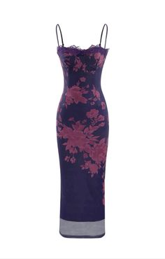 Fitted Purple Dress With Adjustable Straps, Purple Fitted Dresses With Adjustable Straps, Fitted Lined Strapless Slip Dress, Fitted Strapless Lined Slip Dress, Fitted Strapless Slip Dress With Lining, Y2k Summer Outfits, Bodycon Maxi Dress, Floral Bodycon, Crop Top Dress