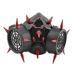 PRICES MAY VARY. Main Color: black/red size:one size Red Metal Claw Spike Cosplay Gas Mask Costume Steampunk Masquerade Spike Cosplay, Gas Mask Costume, Steampunk Masquerade, Steampunk Gas Mask, Creepy Cute Fashion, Sugar Skull Costume, Makeup Cosplay, Steampunk Halloween, Vintage Halloween Costume