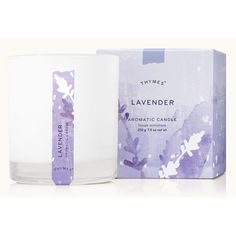 Thymes Aromatic Candle 7.5 Oz. - Lavender - FreeShippingAllOrders.com Aromatic Candle, Candle Bath, Lavender Scented Candle, Aromatic Candles, Bath Candles, Lavender Candle, Clary Sage, Metal Candle, Lavender Scent