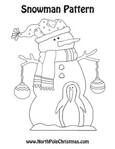 a snowman with a hat and scarf