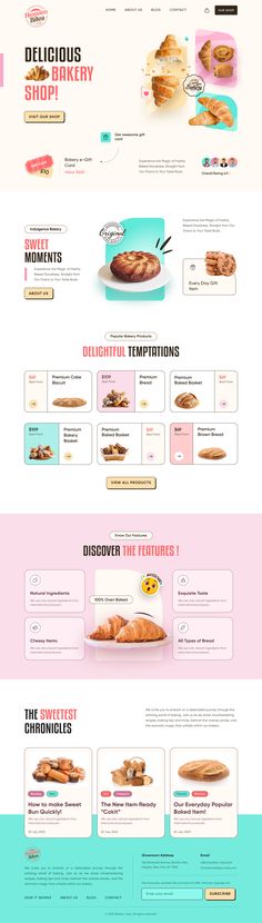 the website is designed to look like it has many different types of food on it