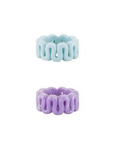 Acrylic ring set of two, purple and blue rings Resin Rings, Resin Ring, Rings Set, Price Match, Blue Purple, Ring Set, Ring Sets, Turquoise Bracelet, 30 Day