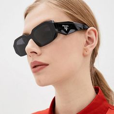 #ad Great Shopping PRADA PR 17WS 1AB5SO Black Dark Grey Lens UNISEX Sunglasses AUTHENTIC NEW, Womens Accessories Italian Sunglasses, Prada Sunglasses, Cool Sunglasses, Rectangle Sunglasses, Luxury Sunglasses, Unisex Sunglasses, Grey Lenses, Designer Sunglasses, Square Sunglasses Women