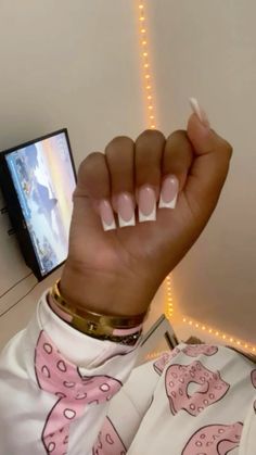 Coughing Nails, French Nails With Bling, Baddy Nails, Nails Snap, Nail Snap, Bff Nails, Shein Nails, Baddie Nail Ideas, Vacay Nails