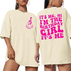 Birthday Gifts For 25 Year Old Woman, Birthday T Shirts Ideas, Birthday Shirts Womens, Birthday Girl Shirt Womens, Birthday Graphic Design, Birthday T Shirt Design, Birthday Shirt Ideas, Matching Birthday Shirts, Funny Birthday Shirts