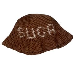 This Hat Is Handmade With Acrylic Soft Yarn. It Is Brand New, Only Worn To Take The Picture. Whoever Buys, I Will Make A Fresh One So It Can Be Brand New Never Worn. Brown Crotchet, Supreme Bucket Hat, Brown Bucket Hat, Crochet Trendy, Crochet Brown, Bucket Hat Crochet, Black Wool Hat, Designer Bucket Hats, Brown Crochet