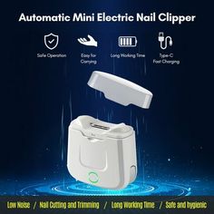 Portable Mini Electric Nail Clipper Automatic Nail File Nail Trimmer Low Noise Nail Cutter Nail Scissors for Baby Kids Adults Elders Toes Fingers Built-in 1500mAh large capacity battery, can be used for about 30 times after fully charged, no need to charge frequently; support convenient USB type-c fast charging. With full-posted arc shape protective design, blade is hidden behind slot which protects fingers, very for use, even suitable for elderly with poor eyesight. Well made from high-quality Nail White, Baby Grooming, Nail Trimming, Nail Soak, Nail Trimmer, Nail Scissors, Baby Nails, Ingrown Toe Nail, Holiday Savings