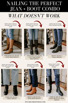 Rolled Jeans And Ankle Boots, Boot Guide Women, How To Roll Up Jeans With Ankle Boots, How To Style Jeans And Boots, Medium Boots Outfit, Ankle Jeans And Boots, Boots Jeans Outfit Woman, How To Style Black Boots With Jeans, Crop Jeans With Ankle Boots