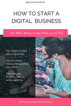 the cover of how to start a digital business and make money doing what you love