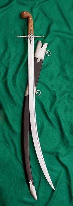 Shamshir Sword, a Persian blade Historical Swords, Old Warrior, Blade And Soul, Dagger Knife, Arm Armor, Half Circle, Swords, Wood