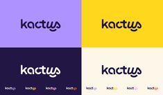 four different types of logos with the words kactys on them