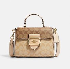 Find ideas๏ฟฝand inspiration for NWT Coach Morgan Top Handle Satchel In Blocked Signature Canvas CH314, Womens Bags Handbags Coach, Signature Canvas, Ladies Handbags, Vintage Coach, Bags Designer Fashion, Backpack Purse, Coach Purses, Women's Bags, Satchel Bags