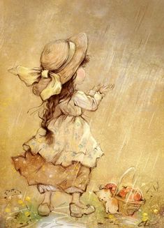 Екатерина Бабок. Childrens Art, Children's Book Illustration, In The Rain, Children Illustration