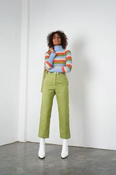 Arthur Apparel, Cropped Trouser, Look Festival, Neue Outfits, Knit Turtleneck, Knit Turtleneck Sweater, Mode Vintage, Looks Style