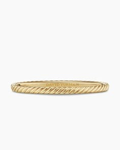 David Yurman Sculpted Cable, Gold David Yurman Bracelet, Gold Jewelry Bangles, Golden Bangles, Yurman Bracelet, David Yurman Bracelet, Cable Bracelets, Red Sweatshirt, Gifts For Fiance