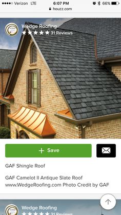 the gaf roofing app on an iphone