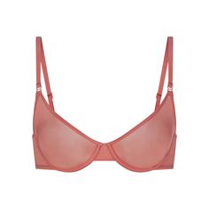 JELLY SHEER UNDERWIRE SCOOP BRA | TERRACOTTA - JELLY SHEER UNDERWIRE SCOOP BRA | TERRACOTTA Lingerie Inspiration, Sheer Bra, Mesh Bra, Scooped Neckline, Unlined Bra, Bra And Panty Sets, Fancy Outfits, Underwire Bra, Makeup Skin Care