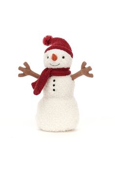 Jellycat Teddy Snowman Large Jellycat Toys, Jellycat Stuffed Animals, Bobble Hat, Bobble Hats, Hat And Scarf, Red Hats, 그림 그리기, Pretty Cool, Soft Toy