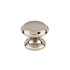 an image of a knob for a cabinet door in polished stainless steel or brass finish