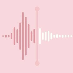 a pink background with white lines and an equalizer on the left side, in front of it