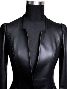 Washing instructions: Dry Clean Composition: Faux Leather, PU Designer Style ID : GC51212310 80s Blazer, Peplum Blazer