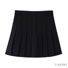 Lasaky - High-quality Pleated Skirt with Zipper Closure and Button Detail - Ideal Uniform Skirt or Short Skirt Pleated Skirt Y2k, Kawaii Skirt, Uniform Skirt, Tennis Whites, Short Pollera, Pleats Pattern, Mini Pleated Skirt, Women's Uniforms, Nature Dress