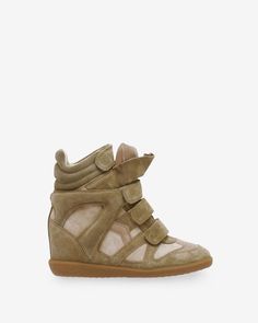 Bekett Sneakers Wedge High Tops, Flat Shoes Men, Isabel Marant Sneakers, Isabel Marant Shoes, Short Denim, Natural High, Wedge Sneakers, Boots And Sneakers, Leather Wedges