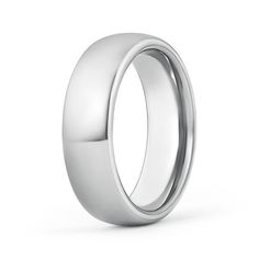 a white gold wedding ring on a white background with the top half facing towards the camera