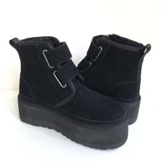 Worn Twice! Great Condition. Sold Out Everywhere. Feel Free To Make An Offer!! :) Size Runs Big. I’m A 7 Normally And I’m Trying To Find A 6. Willing To Trade! Ugg Platform, Shoes Ugg, Ugg Black, Shoe Fits, Womens Uggs, Ugg Shoes, Bootie Boots, Black Color, Vision Board