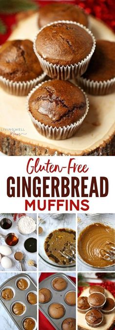 gluten - free gingerbread muffins are the perfect treat for christmas morning