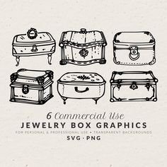 Jewellery Doodle, Vintage Jewelry Drawing, Earrings Illustration Drawing, Jewelry Box Drawing, Box Doodle, Jewelry Clipart, Doodle Wedding, Line Clipart, Box Illustration